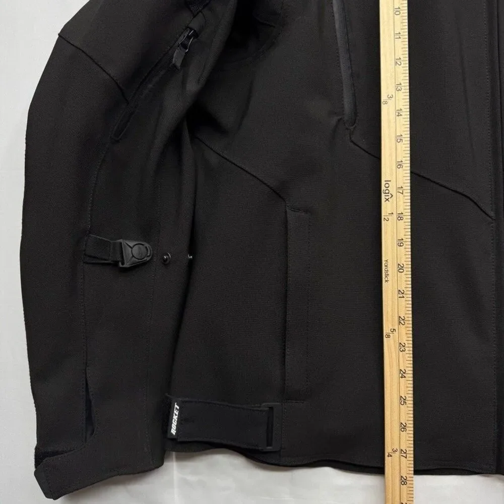 Joe Rocket Touring Jacket Men 2XL Black CE Level 2 Armor Removable Quilted Liner